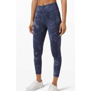 Lululemon Invigorate High-Rise Crop 23" *Diamond Dye Shade Naval Blue Size 8